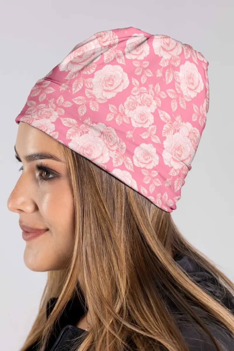 CUELLO LARGO ROSAS FUCSIA