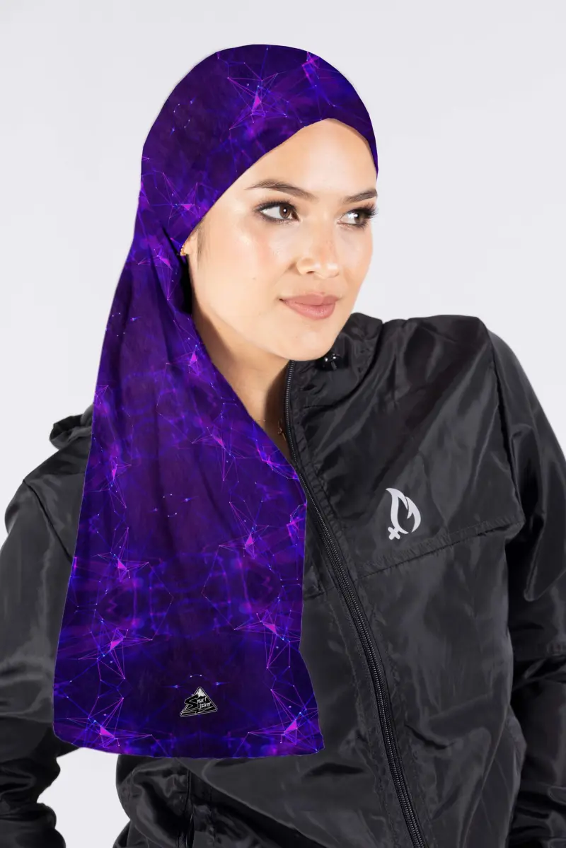 CUELLO LARGO GRAFICOS MORADO ELECTRICO