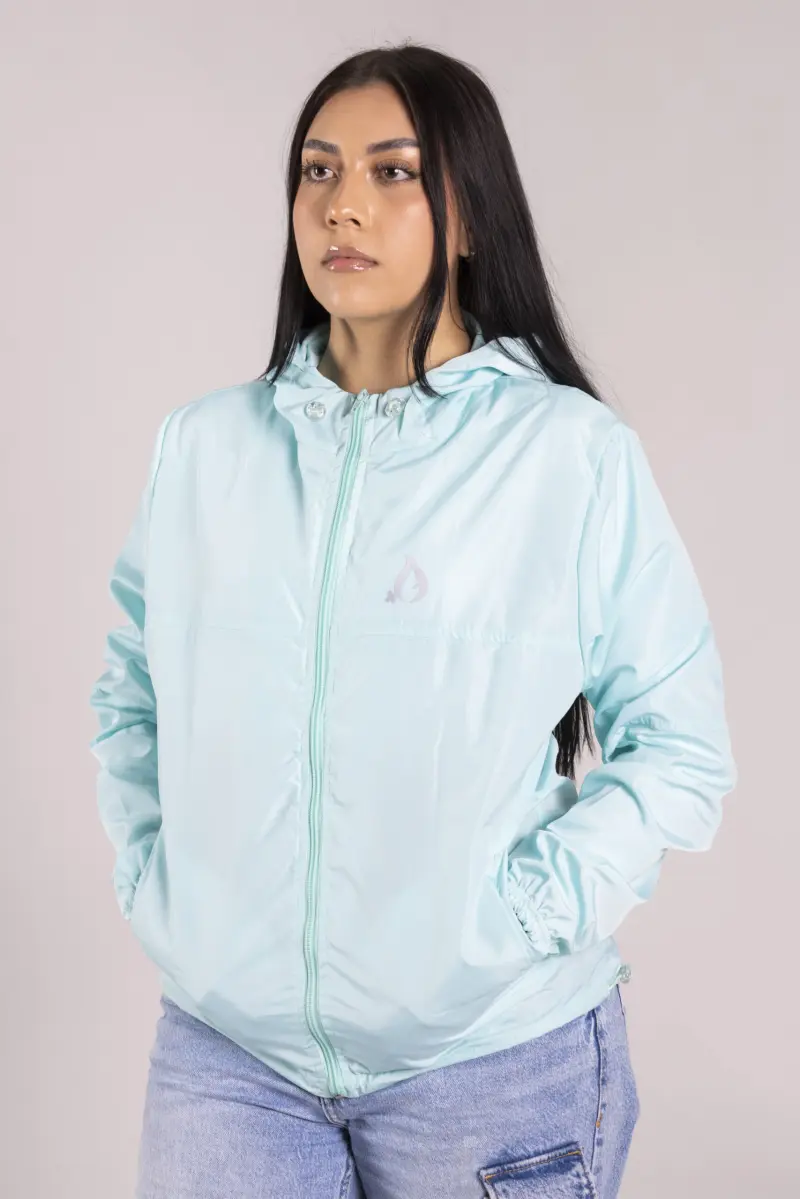 CORTAVIENTOS MUJER VERDE MENTA