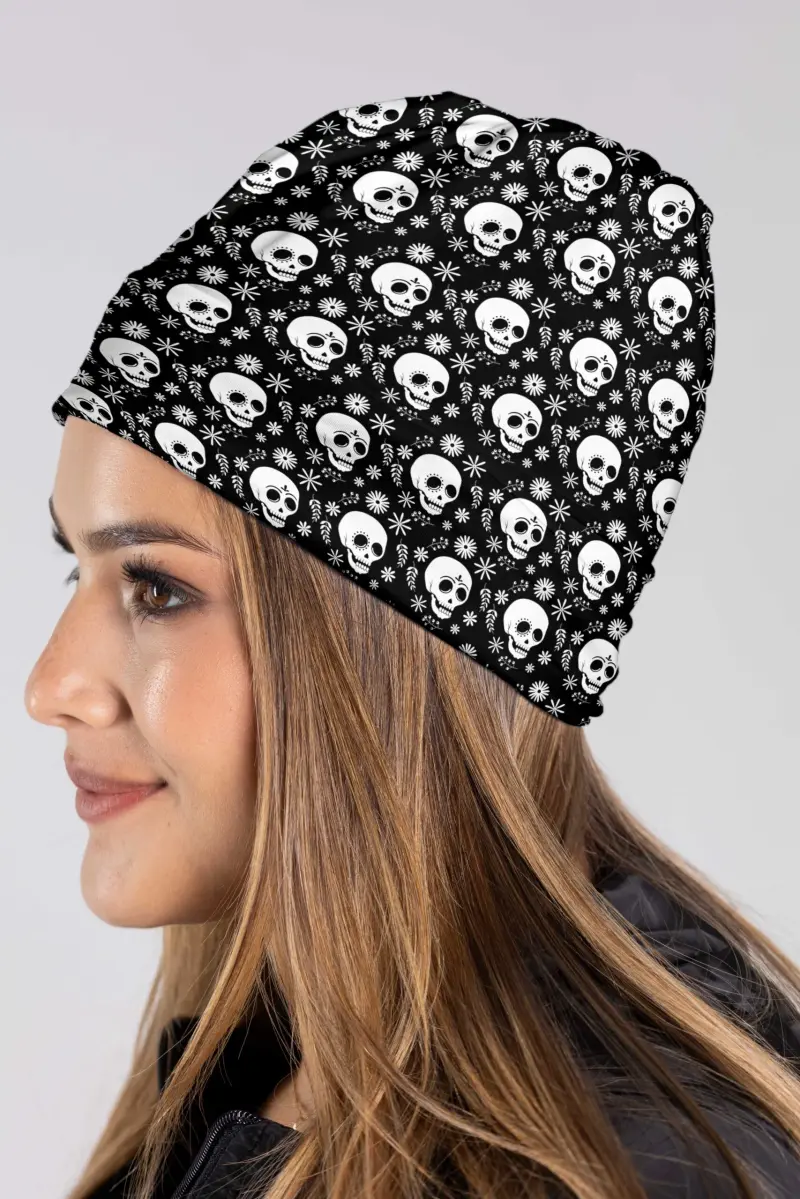 CUELLO LARGO GRAFICO SKULL-BLACK